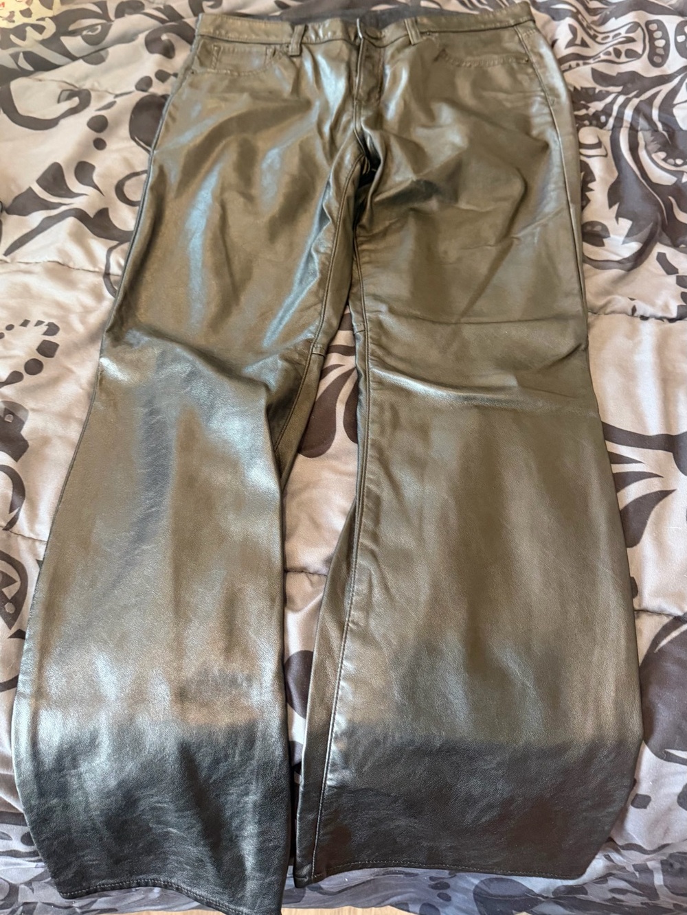 GAP Black baby boot Faux Leather Pants